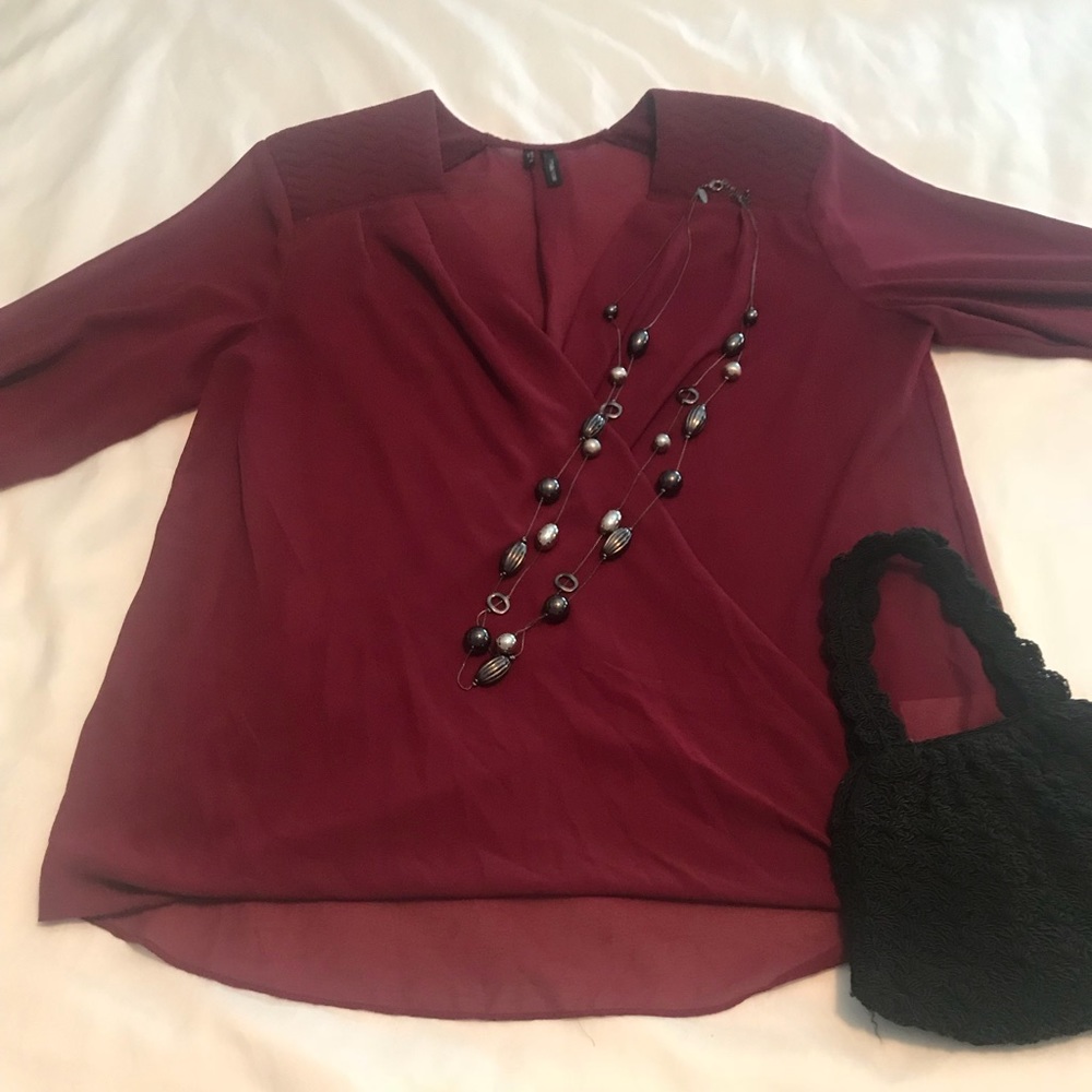 Burgundy blouse